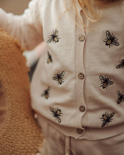Cardigan orné d’abeilles pour fille