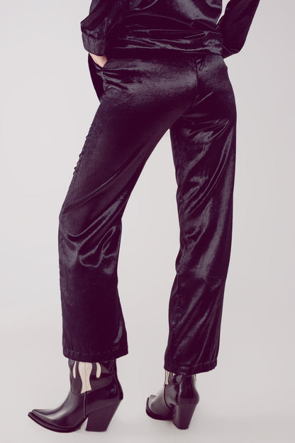 Pantalons en Velours Droit