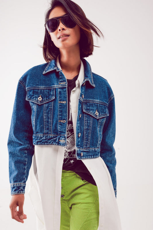 Veste Cropped en Denim