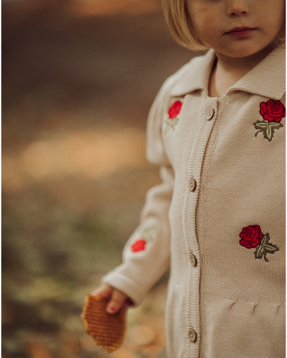 Cardigan à roses pour fille