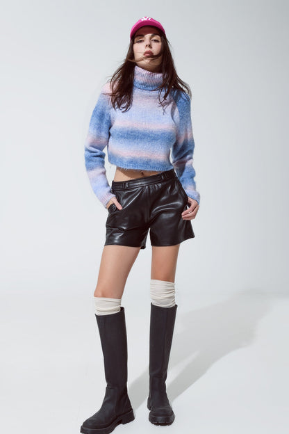 Short en Simili Cuir