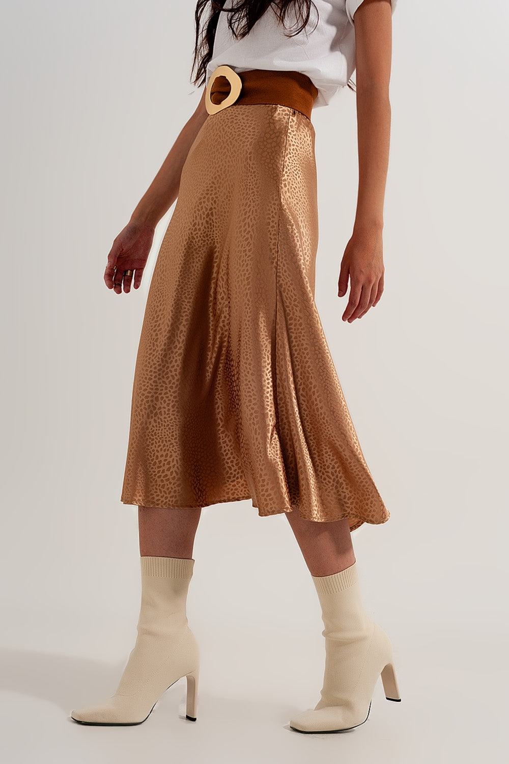 Gold Midi Skirt