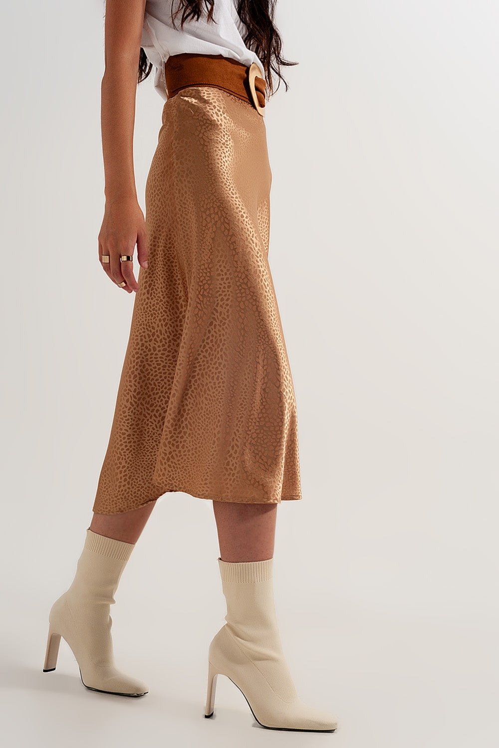 Gold Midi Skirt