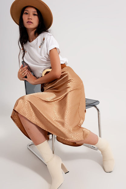 Gold Midi Skirt