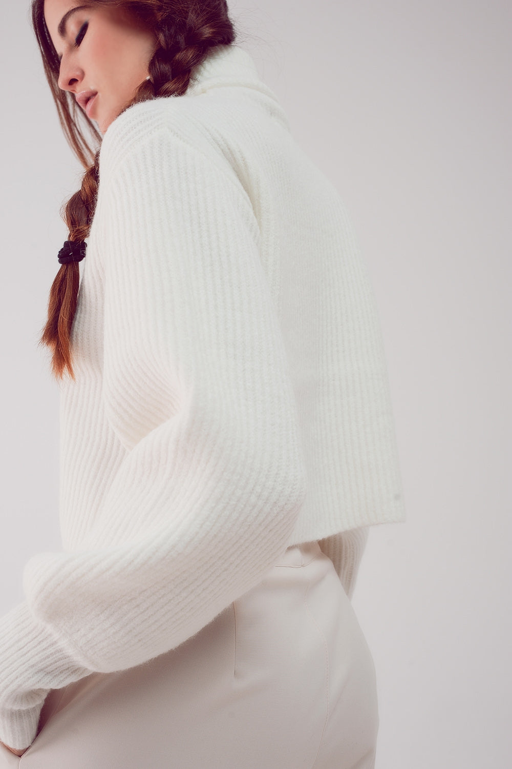 Puff Sleeve Turtleneck Sweater