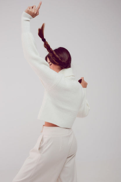 Puff Sleeve Turtleneck Sweater