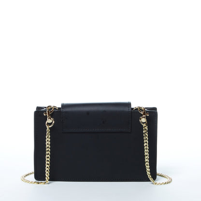SUSU Mary Petit Sac en Cuir Noir Crossbody et Pochette