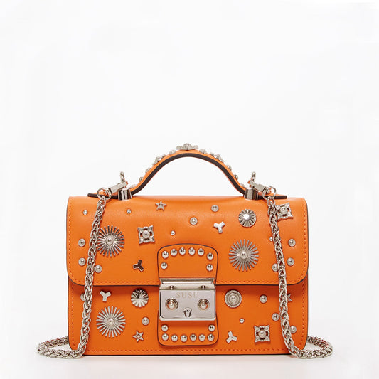SUSU Hollywood – Sac bandoulière en Cuir Orange