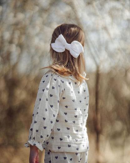 Blouse à cœurs pour fille