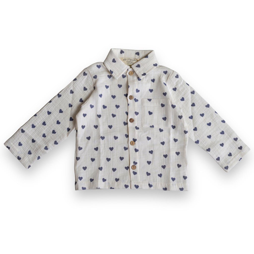 Chemise à cœurs pour fille