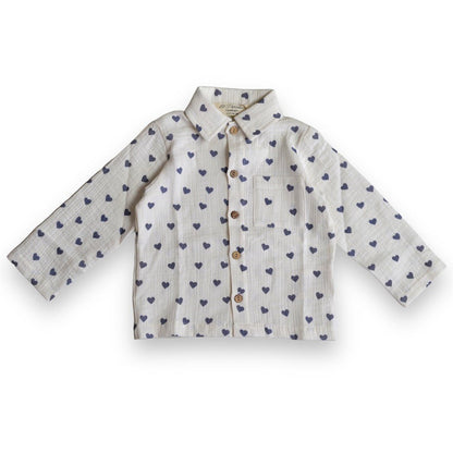 Chemise à cœurs pour fille