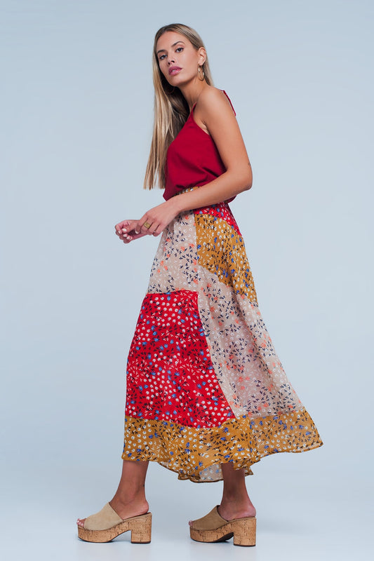 Jupe Midi Fleurie Éclatante