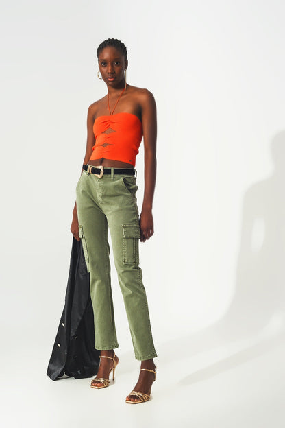 Top sans manches Bustier