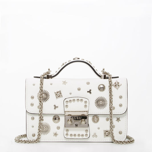 SUSU Hollywood – Sac bandoulière en Cuir Blanc